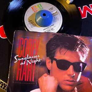 🎵 Vintage 80s 45 RPM Vinyl – Sunglasses at Night by Corey Hart  7-inch